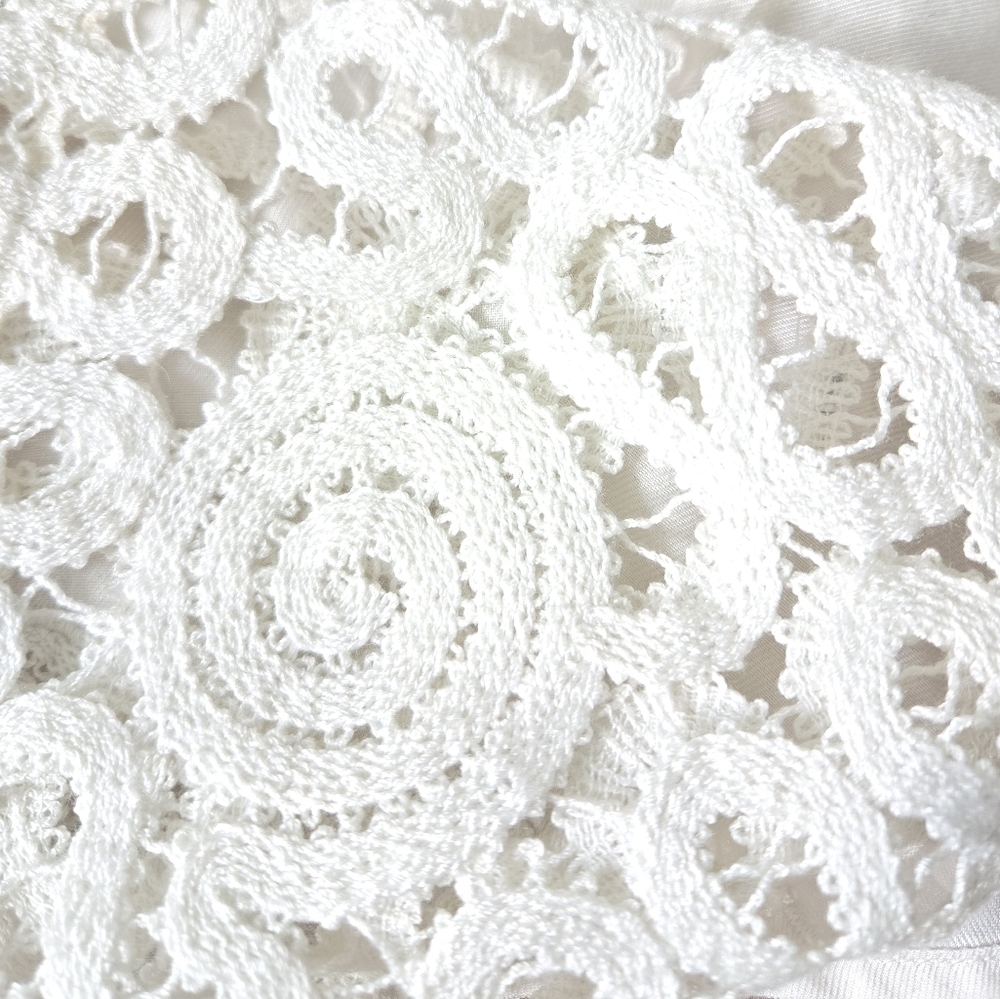 Johnny Was Cielito Modal Blouse Crochette‎ Detsils Biege Ivory Color Size Small - Picture 13 of 16